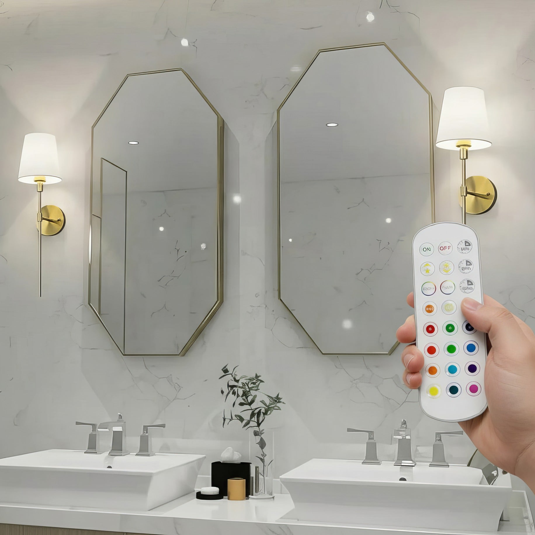 Σετ Επαναφορτιζόμενο Φωτιστικό Τοίχου Elegant Gold (2 τεμάχια)